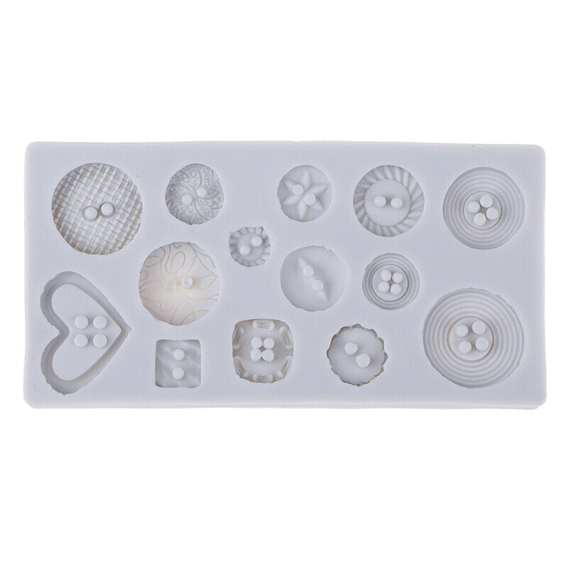 Silicone Button Shapes Cake Mould DIY Fondant Chocolate Cookie Ice Silico.l8