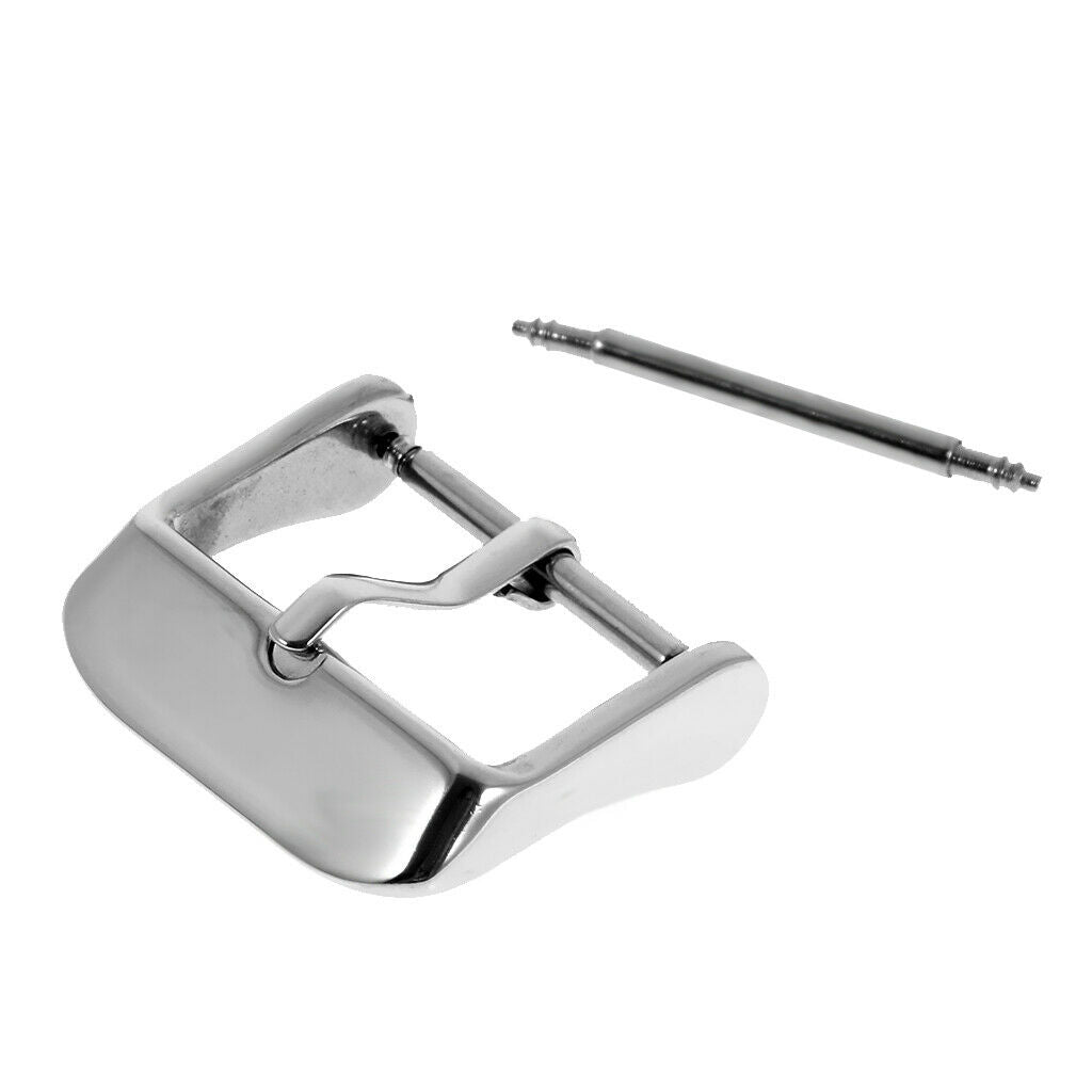 High Strong Watch Band Strap Buckle Polished Stainless Steel Parts 18mm