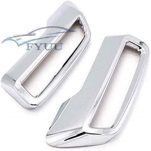2PCS/Set Rear Tail Exhaust Cover Trim For Peugeot 3008 5008 2017-18 ABS Chrome