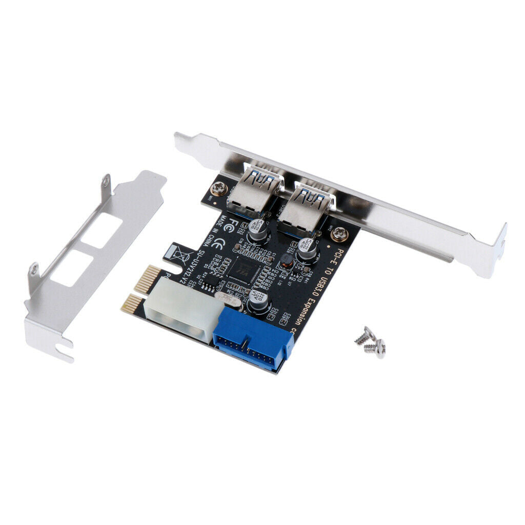 PCI-E to 2 Ports Dual USB 3.0   Expansion Card Converter 5Gbps 19 Pin