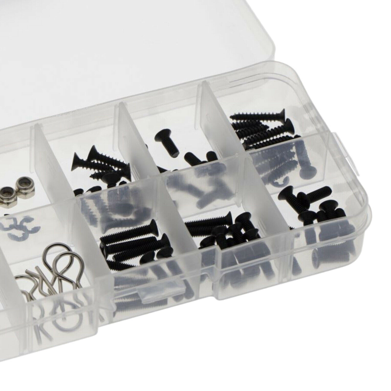 84PCS RC Screws Kit M3 Screws Pin M4 Nuts O Rings for 1/10 RC Crawler Car