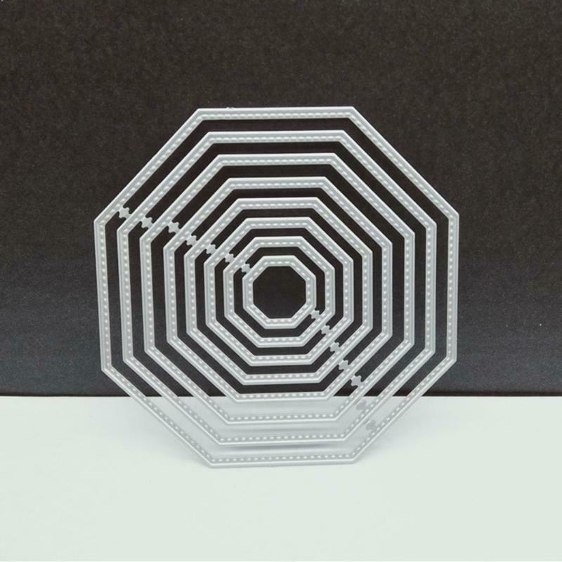 Octagon Metal Cutting Dies Stencil DIY Scrapbooking Album Paper Card Template