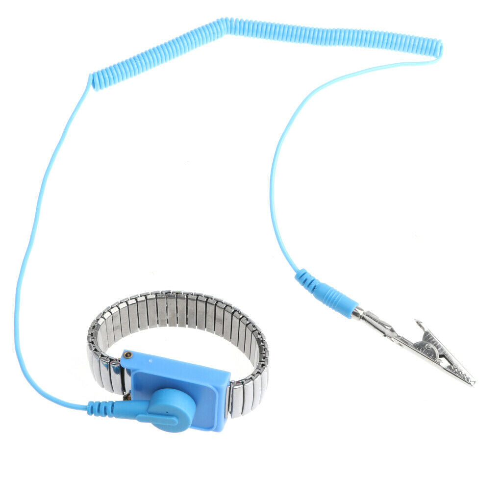 Anti-Static Wrist Strap Band Equipped with Grounding Wire and Alligator Clip