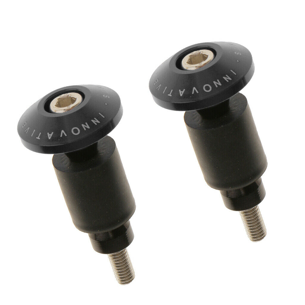 4xBlack Universal 22mm Motorcycle Handlebar End Caps Plugs Road Racing Bike