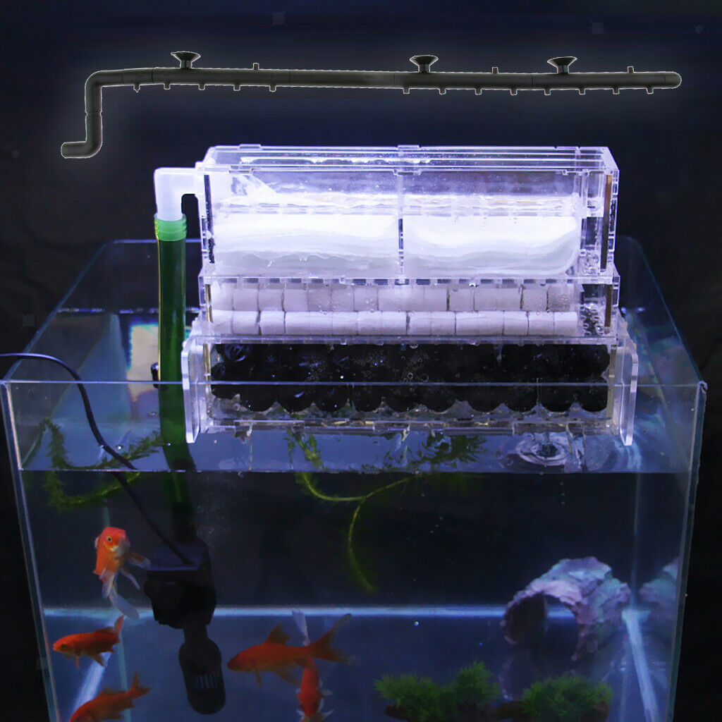 60cm Outflow Pipe Plastic Aquarium Rain Spray Bar Unit - Fish Tank