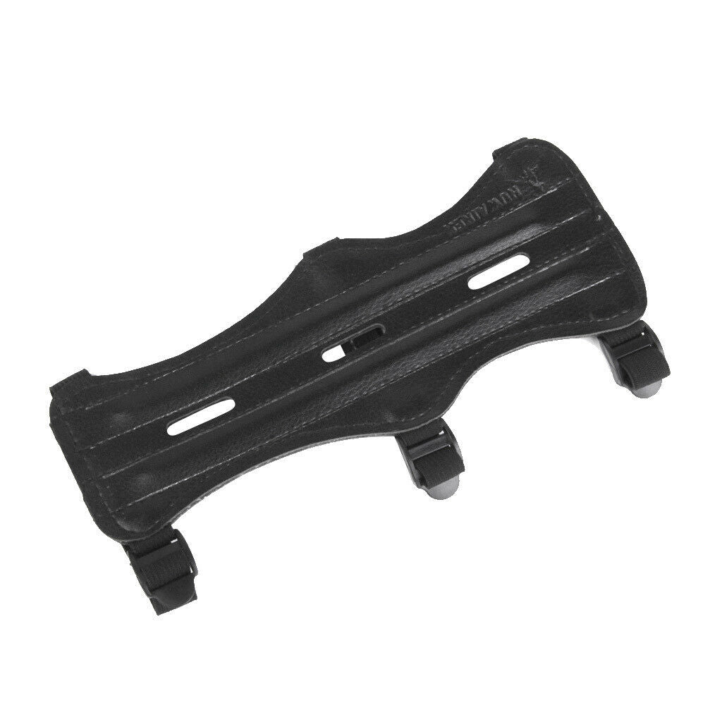 3X Archery Arm Guard Bow Forearm Protector with 3 Strap for Archer Hunter A