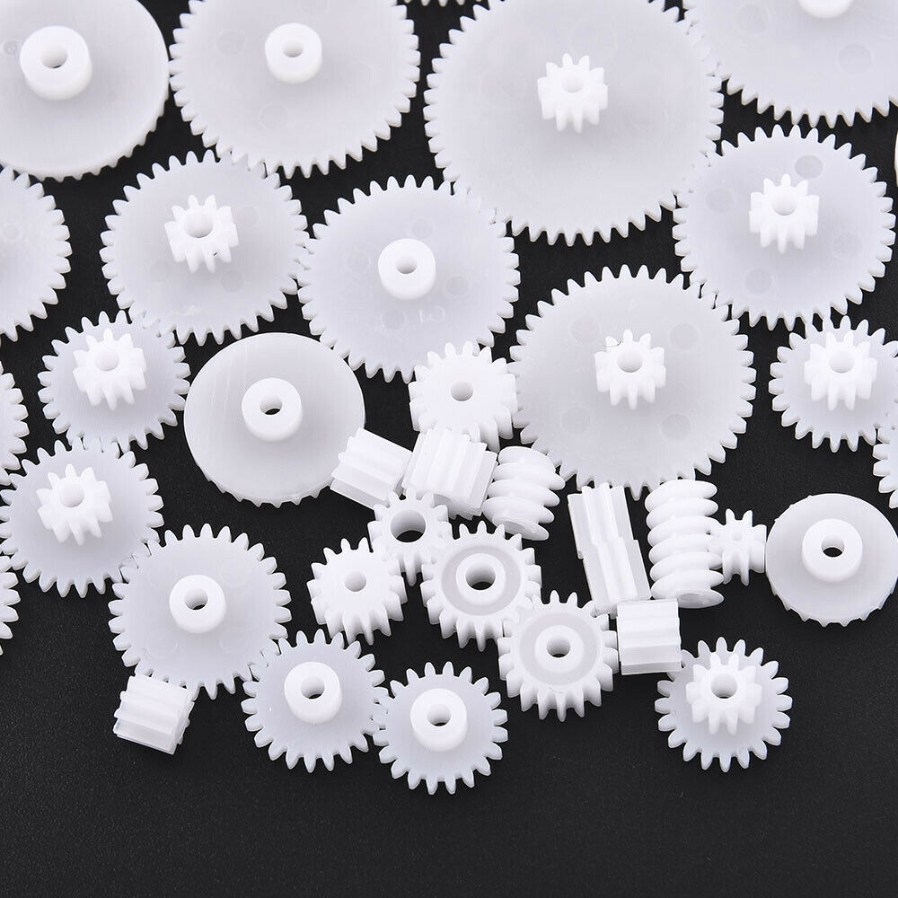 58Pcs/Set Plastic Gears Worm Kids Car Toys Models RC Part Repair Accessories US！