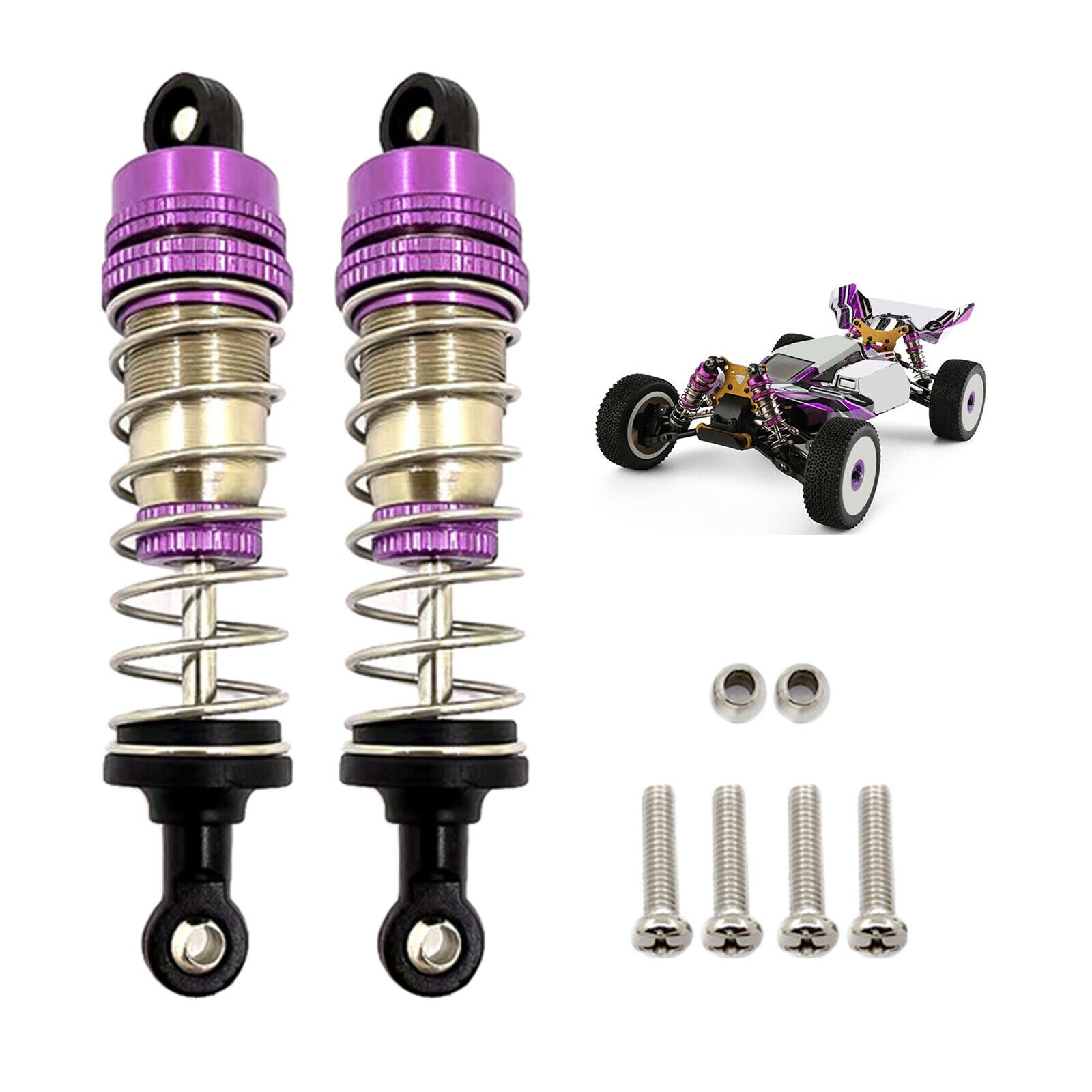 2x Metal Shock Absorber Spring for WLTOYS 124019 144001 RC Off-Road Car