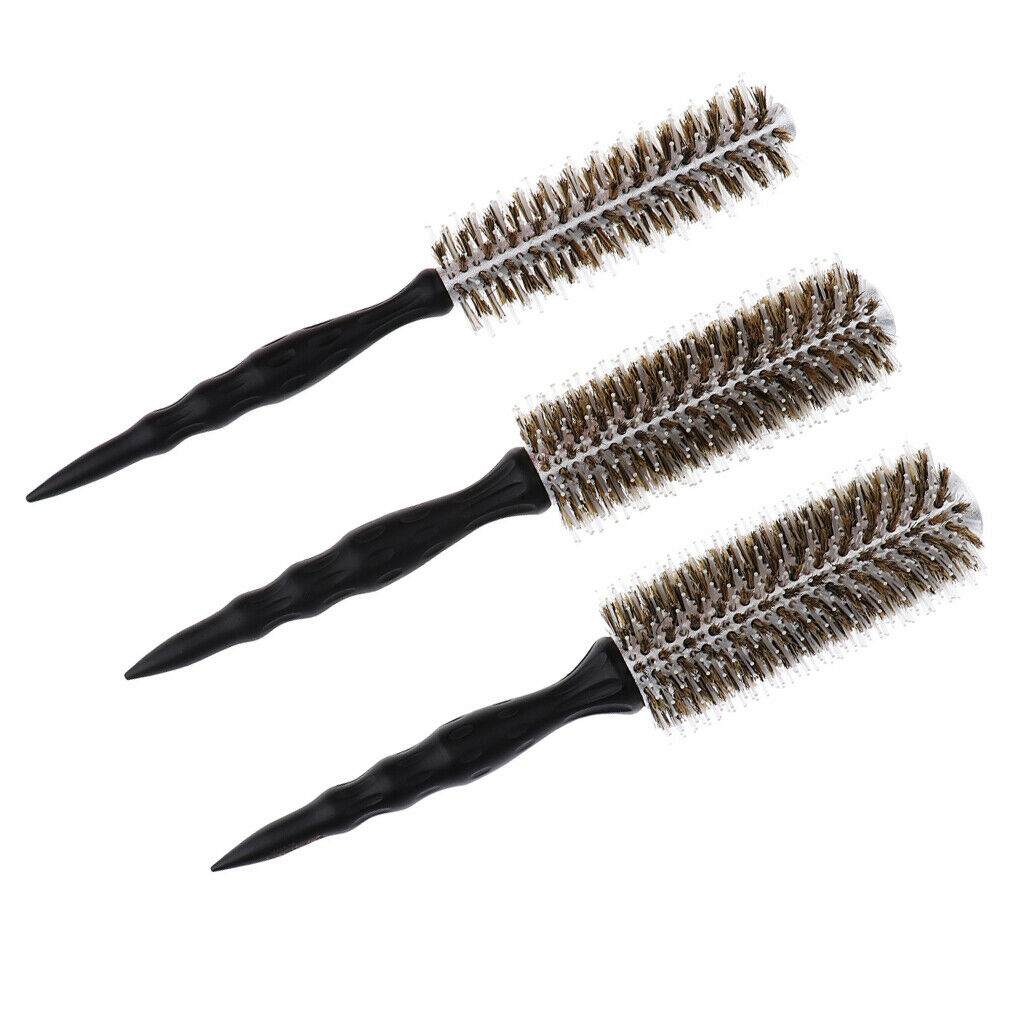 Bristle Round Styling Hair Brush Hair Blow Dryer & Curling Roll Hairbrush L