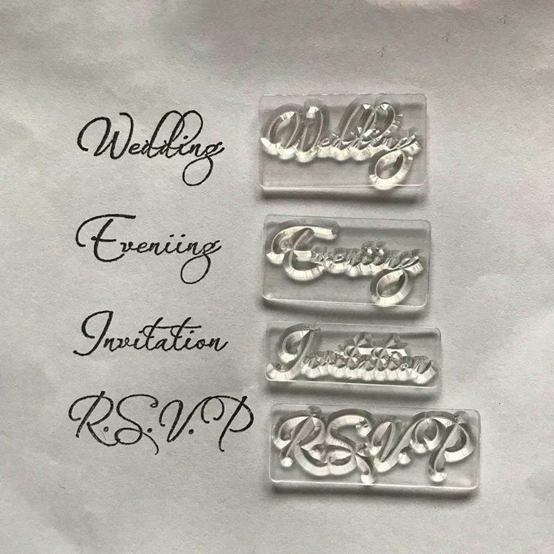 Wedding Invitation Silicone Clear Seal Stamp DIY Scrapbooking Embossing Photo