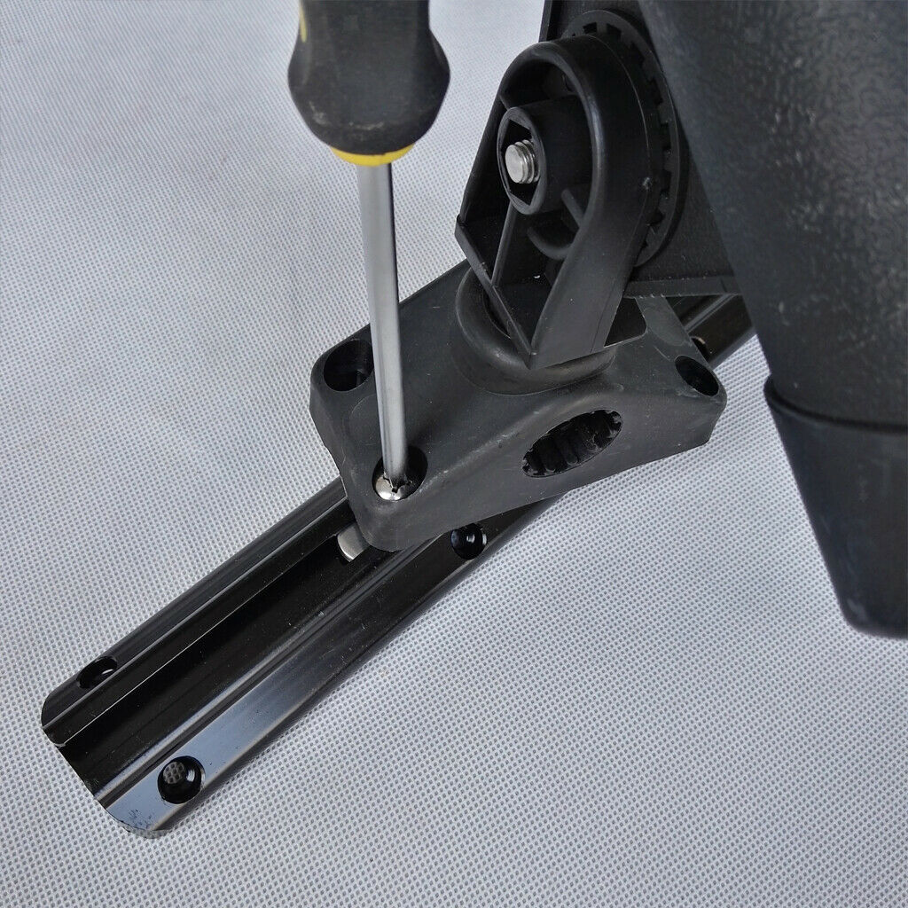 12" Short Aluminum Kayak  Base for Fishing Rod Holder & 8 Screw