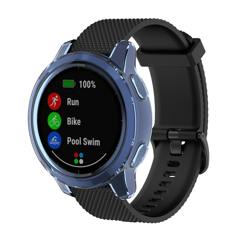 Smart Watch TPU Protective Case Cover For Garmin vivoactive 4 Active Blue
