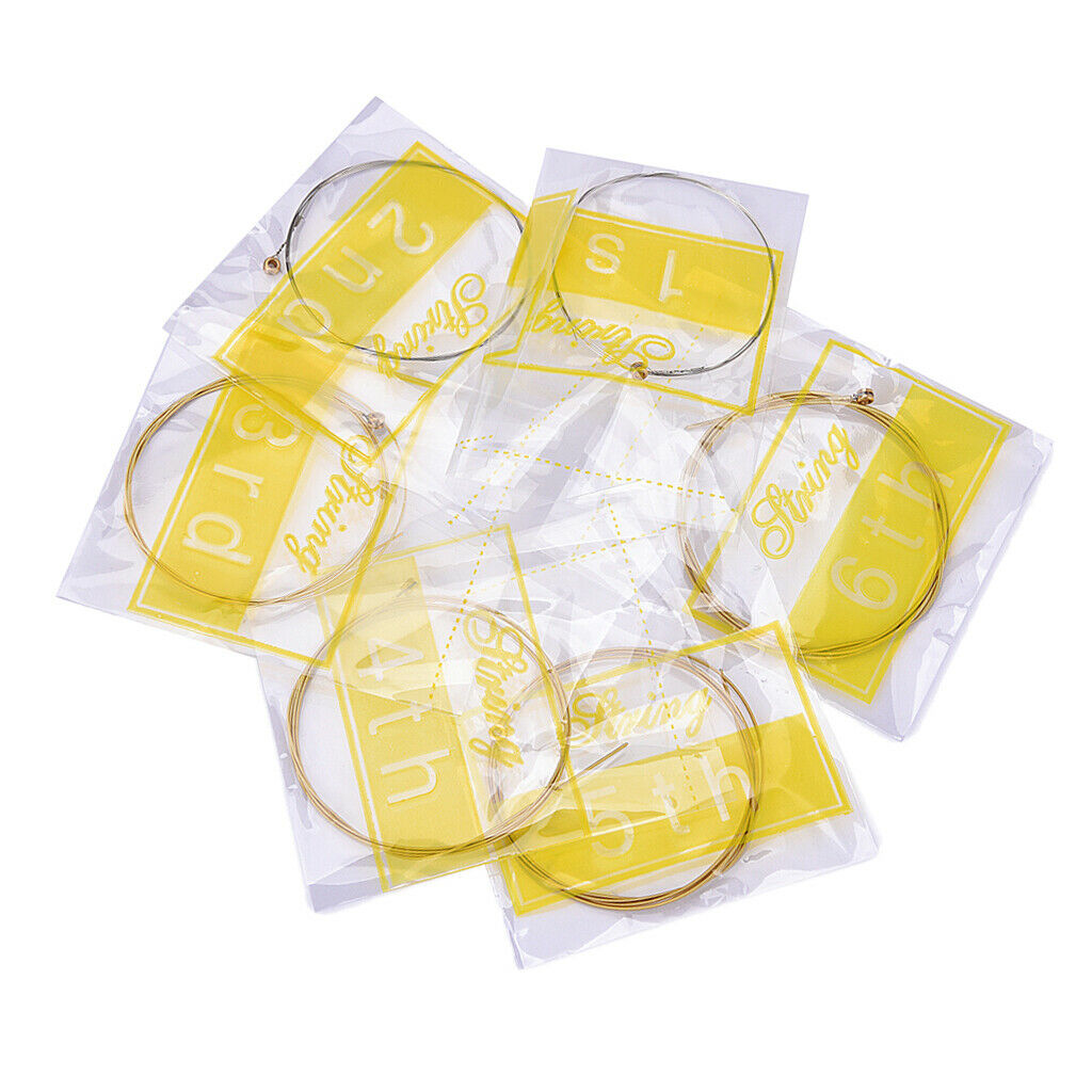 6 Pieces Guitar String Replacement Parts for Acoustic Folk Guitar Accessory