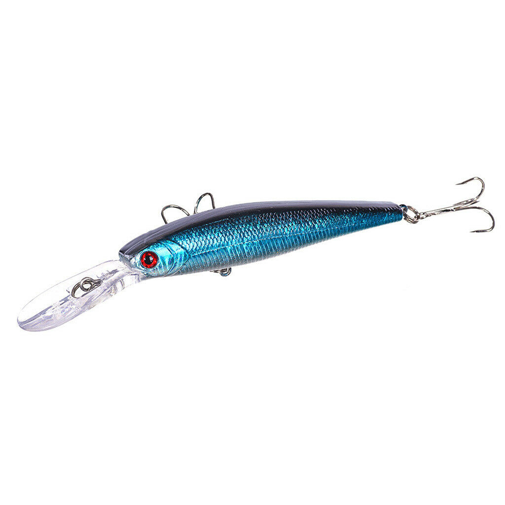 4Pcs Plastic Fishing Lures Crankbait with Hooks Tackle 12.5cm