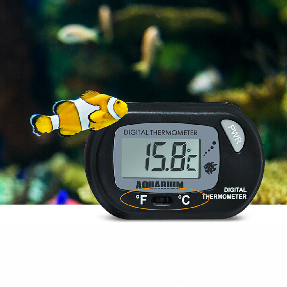 Tiny Digital LCD Water Thermometer, Aquarium Fish Tank Vivarium Baby Bath Offic