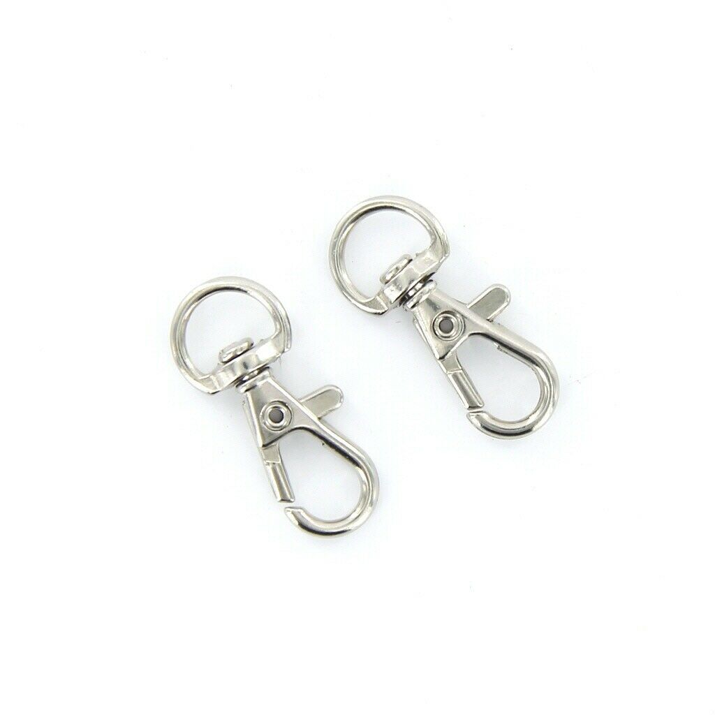 10pcs Silvery Metal Lanyard Hook For Paracord Lobster Clasp Bag Ring Keyring