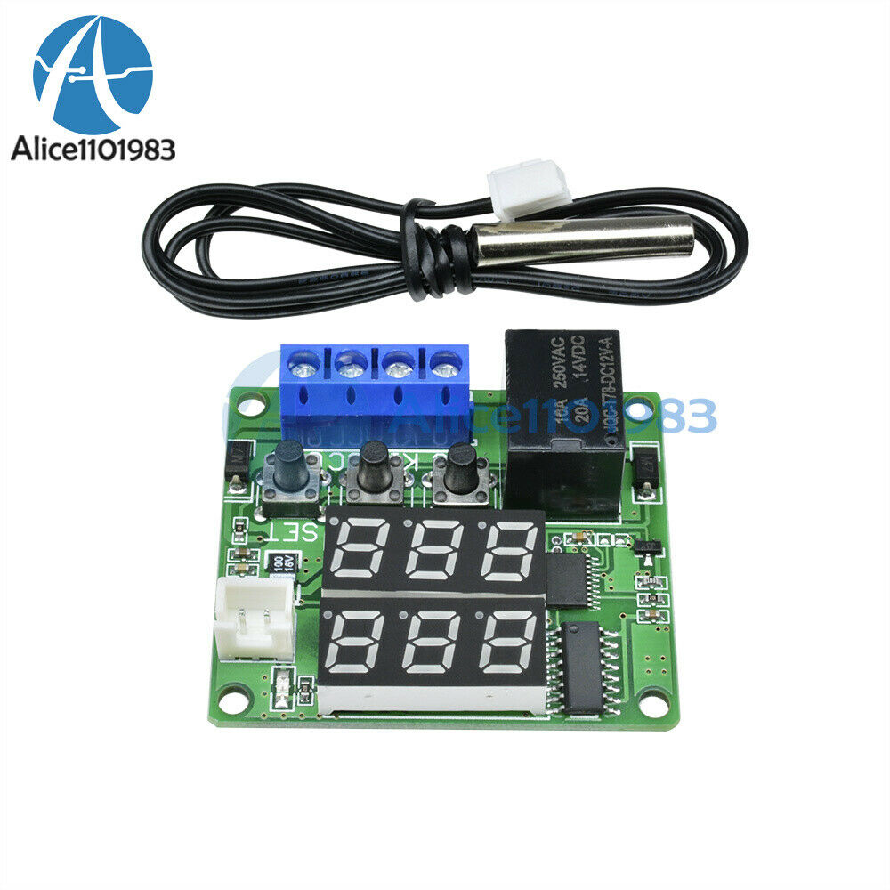 DC 12V Dual LED Digital Thermostat Temperature Control Switch Sensor Module