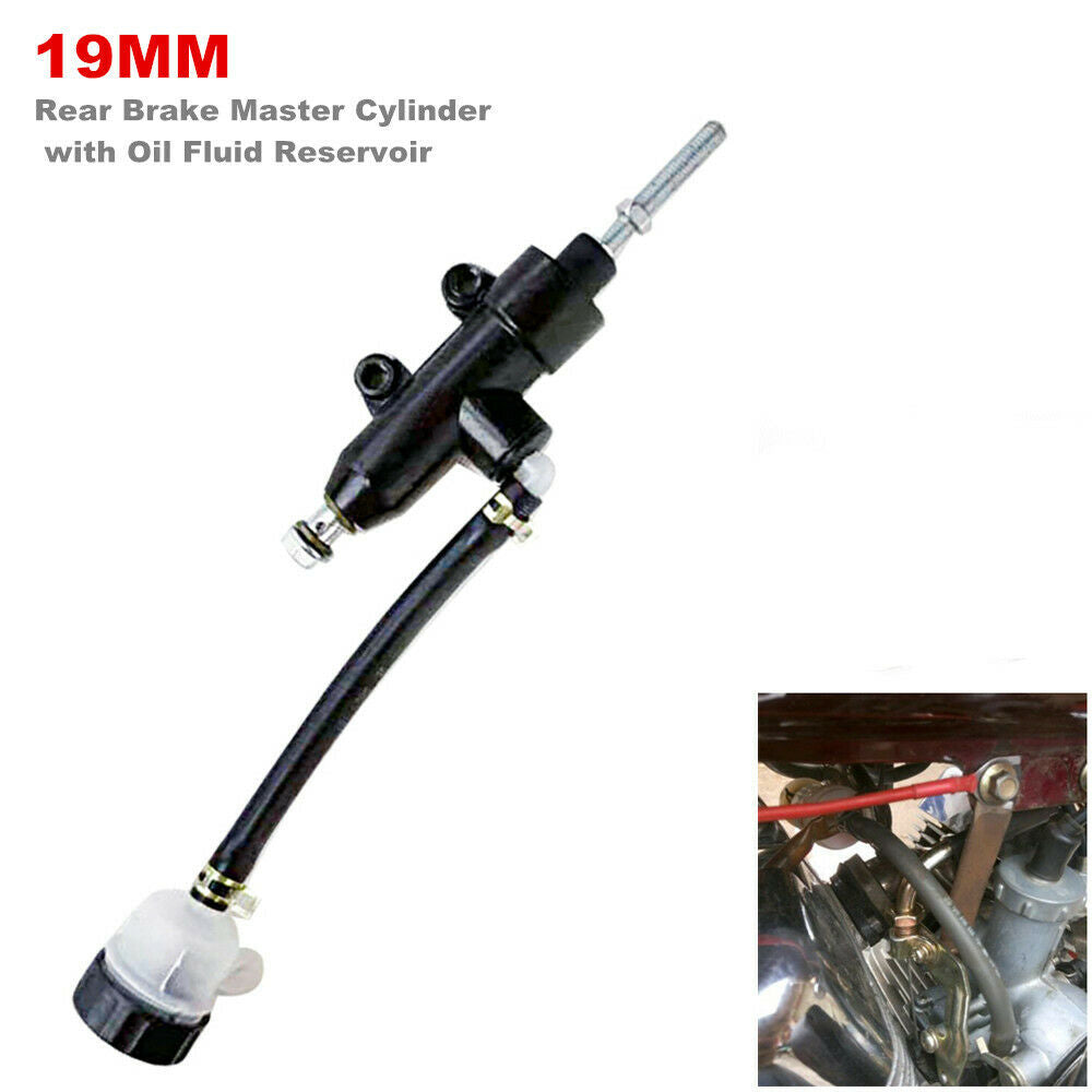 19MM ATV Motorcycle Large Plunger Rear Brake Master Cylinder+Oil Fluid Reservoir