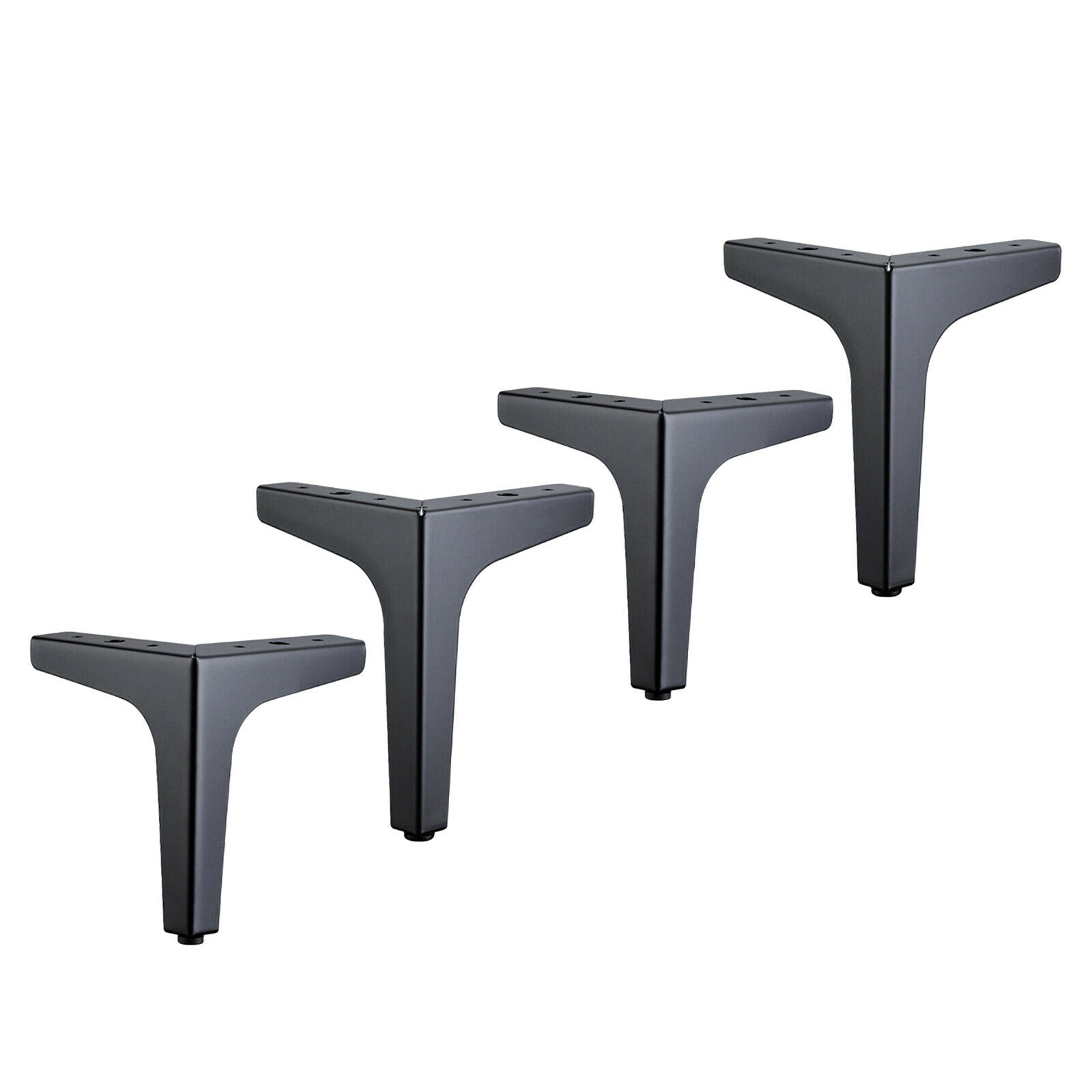 2X 4 x Iron Metal Furniture Legs Sofa feet Chair Cabinet Table 15cm Black