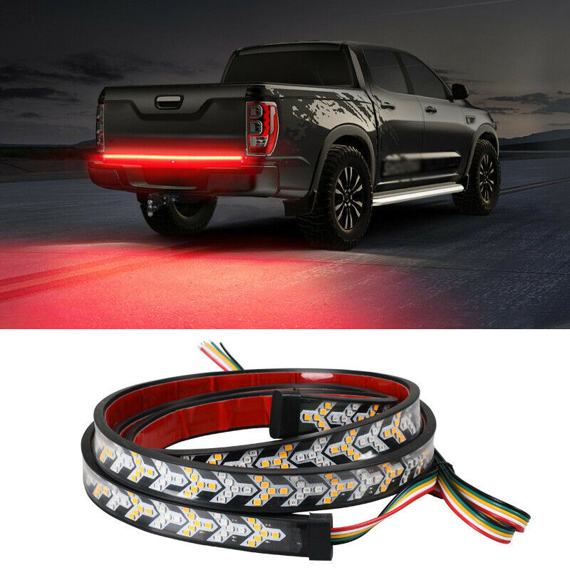 150CM LED Tailgate Light Strip Running Brake Truck Tailgate Light Bar Red/ Amber