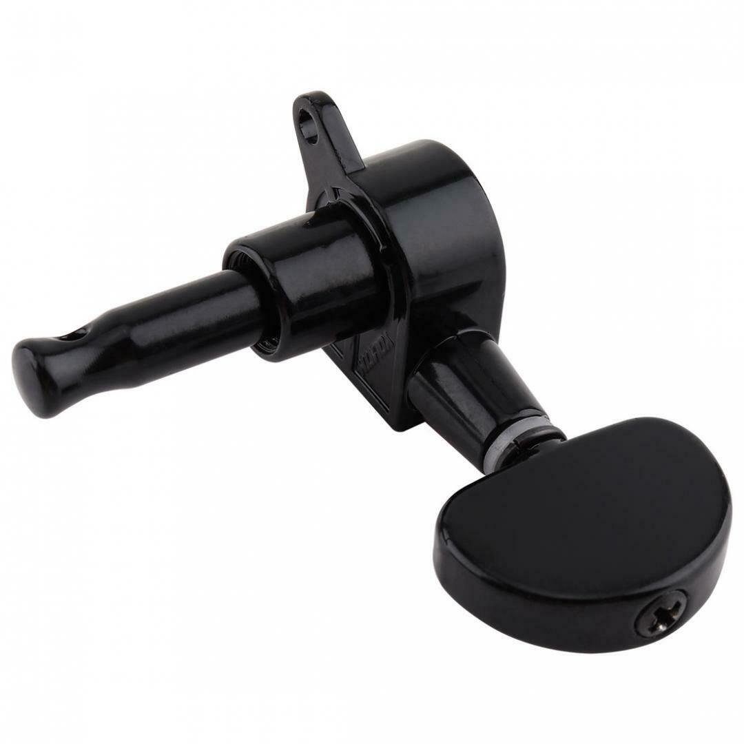 6x Guitar Tuning Pegs Black Tuner 3R+3L Semicircle Head for 40 41'' Folk Guitar