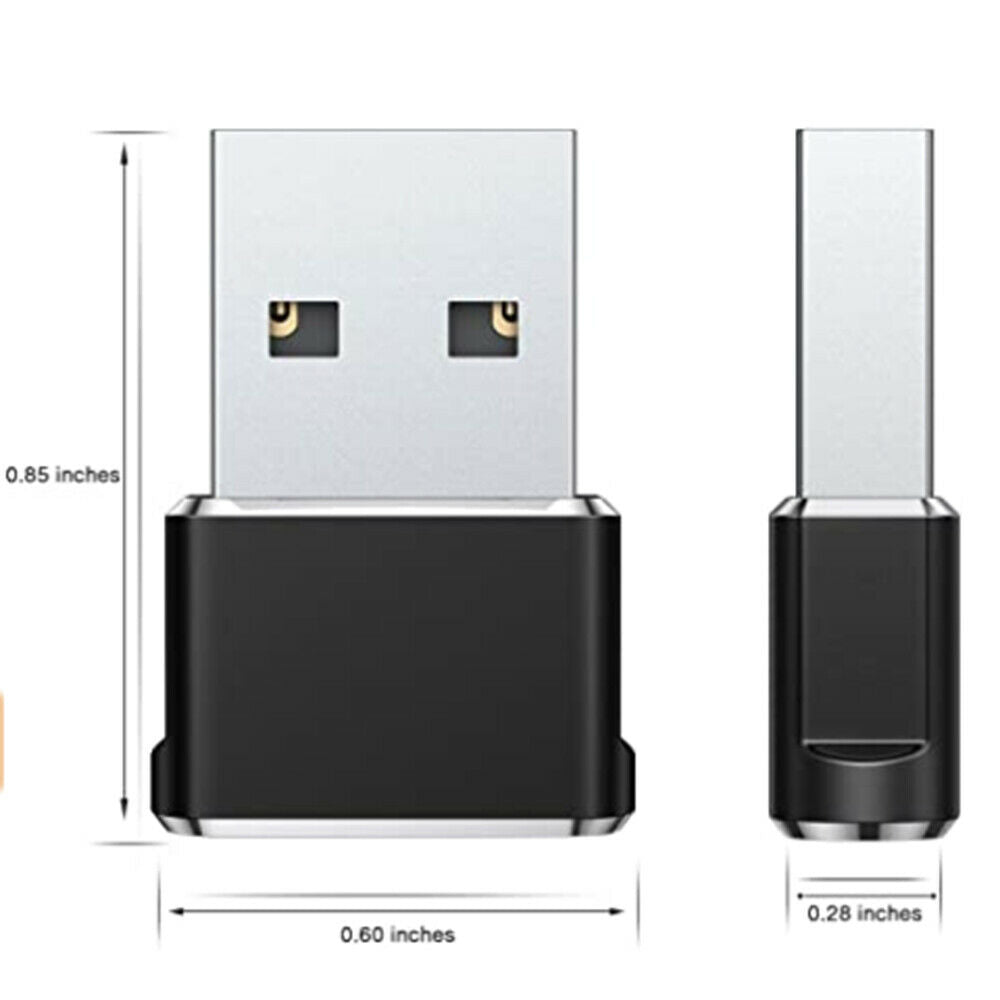 2 Pieces Type C to A Charger Cable Adapter USB C Female to USB Male Adapter
