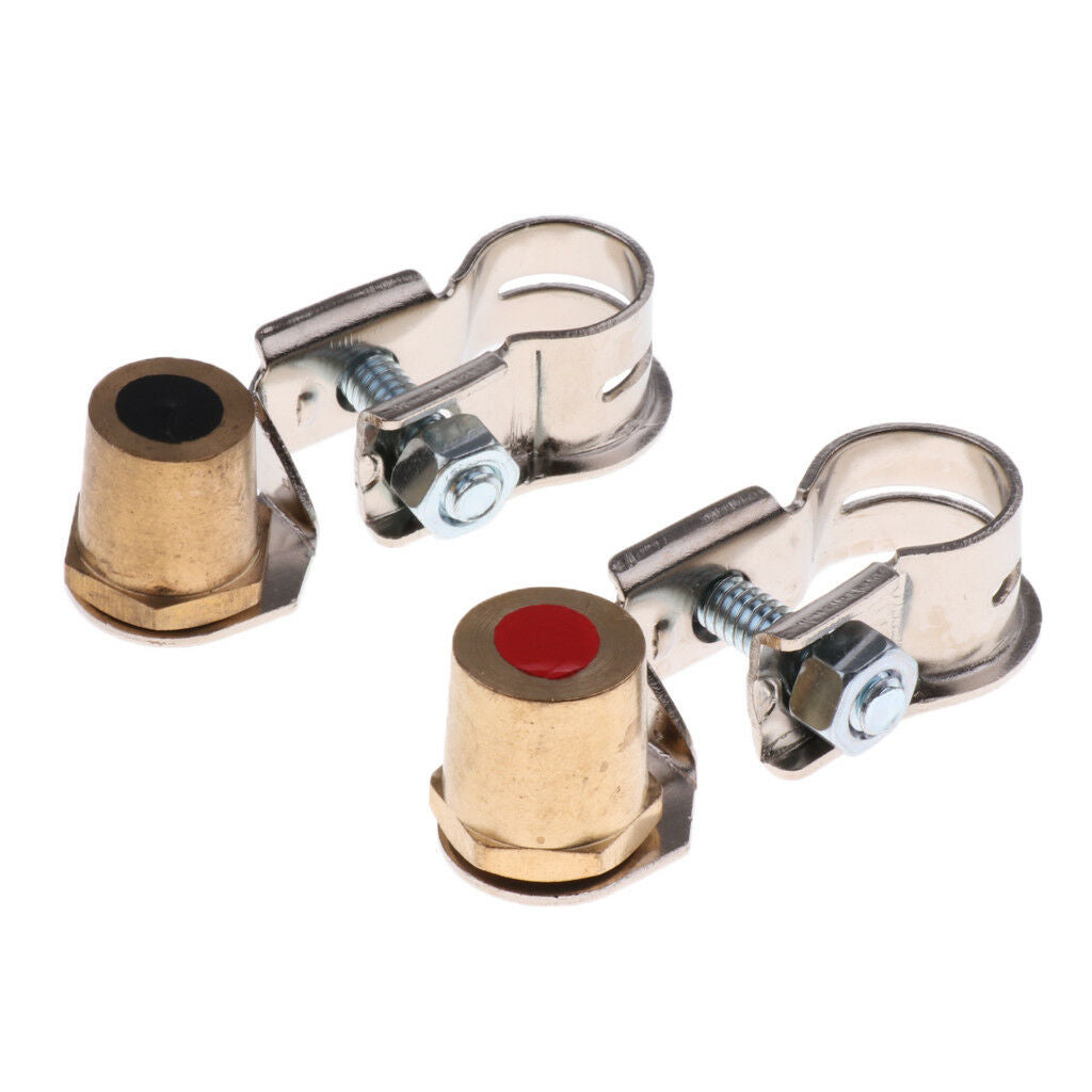 2 Pieces Adjustable Car Battery Terminal Clamp Pile Clips Connector Extender