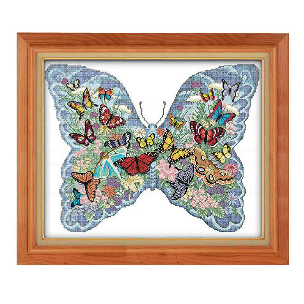 Stamped Cross Stitch Kit 11 Count Butterfly Dimensions Needlecrafts Counted