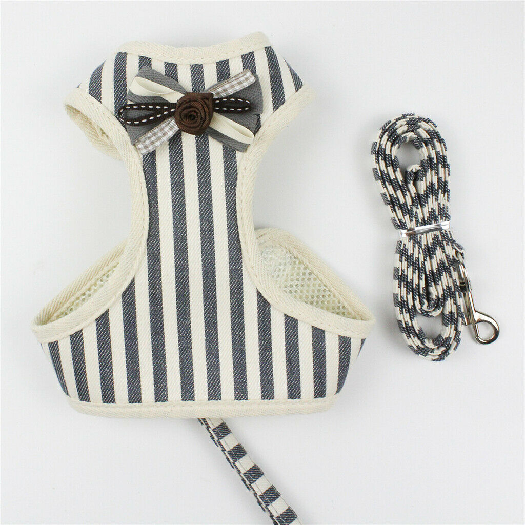 Fabric Pet Dog Walking Vest Harness Puppy Leash Training Collar Gray - XL