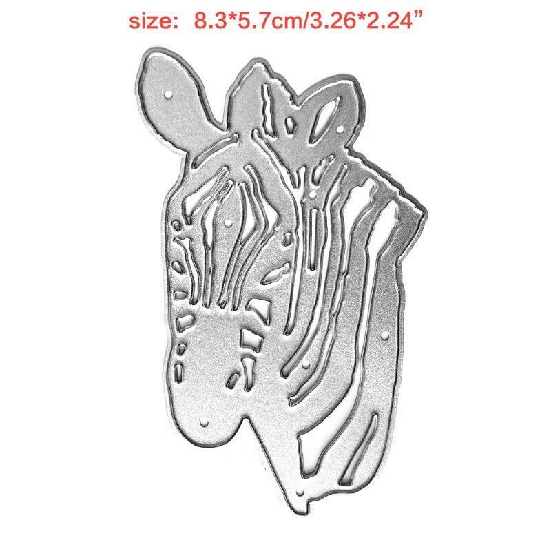 1 Pack Zabra Die Cuts Stencil Creative Horse Shape Carbon Steel Embossing Die