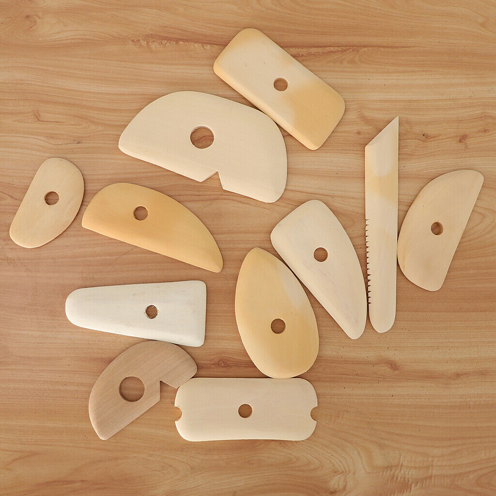 11 Pcs Wood Ceramic Clay Sculpting Tools Set Ceramic Fashion Modeling