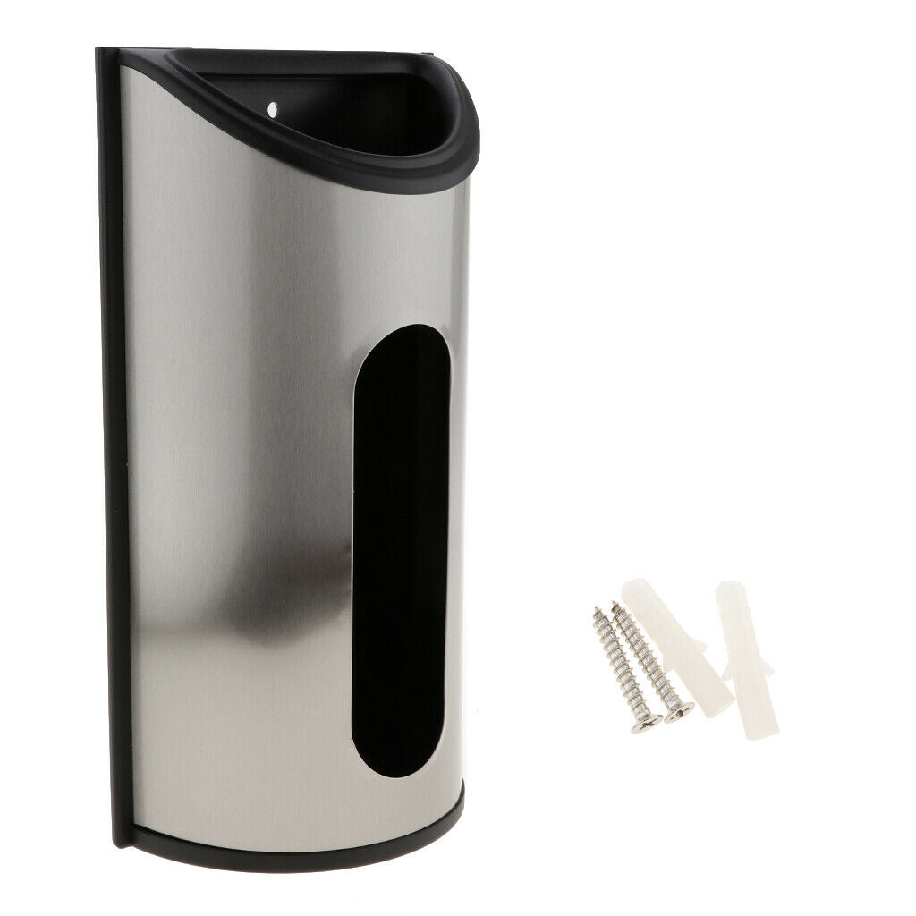 Stainless Steel Kitchen Home Organizer Plastic Grocery Bag Holder Dispenser