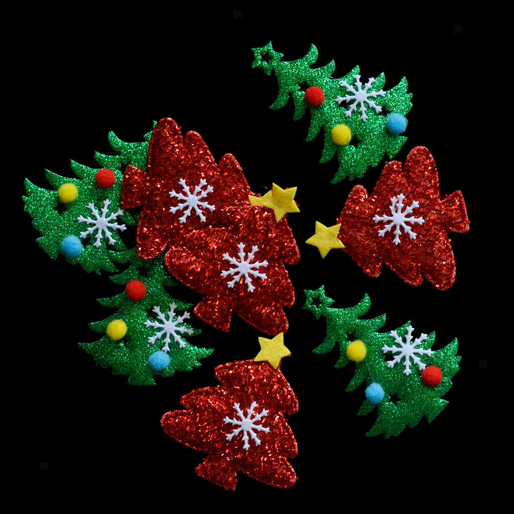 8Pcs Rainbow Christmas Tree Embellishments for Christmas Clothes Jewelry Sewing