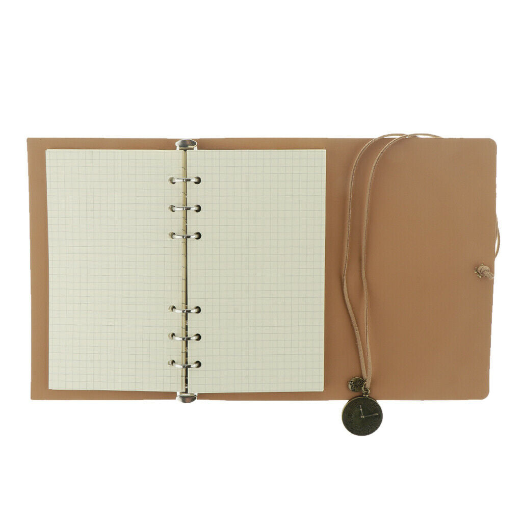 A6 Loose-Leaf Retro Strap Hand Book String Blank Notebook  Khaki