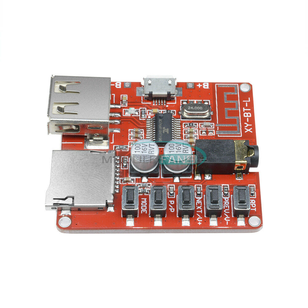 Micro USB 3.7-5V Audio Decoder Bluetooth 4.1 MP3 Player Board TF SD Card Module