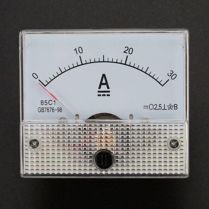 85C1-A Dc Analog Ampere Meter Panel Meter Gauge 30A Amp Gauge Current MechanicV5