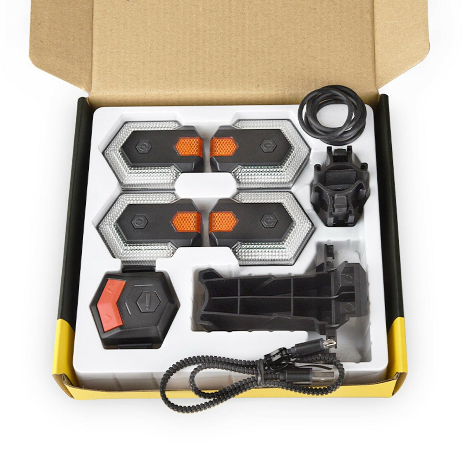 1 Set Bike Turn Signals Light Front and Rear w/Smart Wireless Remote Control