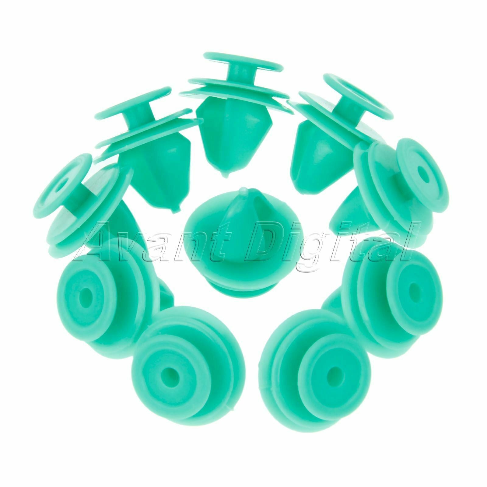 50PC Nylon Decorative Clip Green Automobile Interior Car Door Fixed Fastener