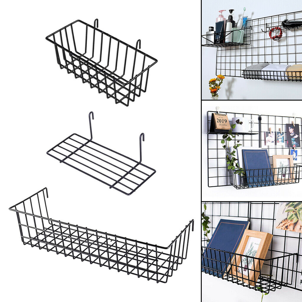 3pcs Wire Hanging Storage Iron Basket Display Holder Kitchen Organizer Rack