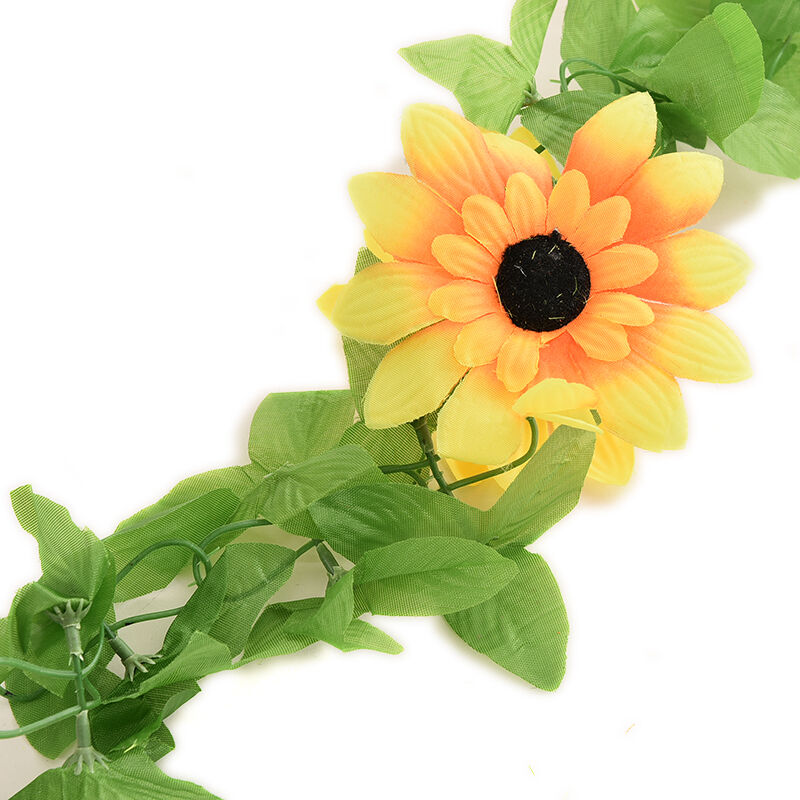 1Pcs Artificial Sunflower Garland Silk Flower Vine Wedding Fence Decorati.l8