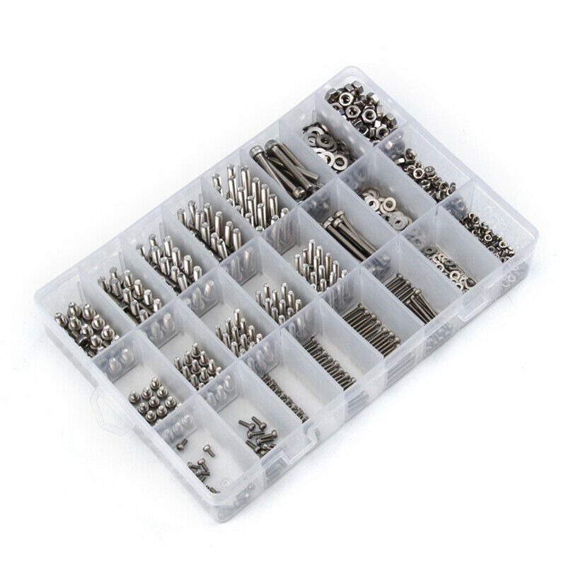 1080PCS M2/M3/M4 Stainless Steel Hex Socket Bolt and Nuts Set Fastener HardwarH4