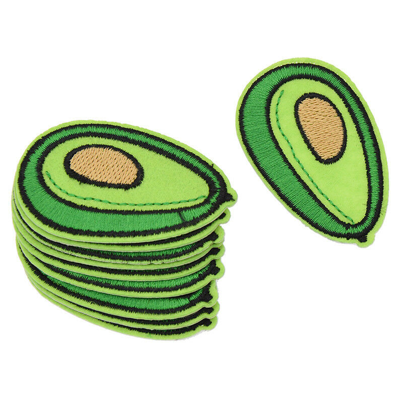 10Pcs Avocado Patches DIY Sewing Craft Plant Embroidered Applique Handmade
