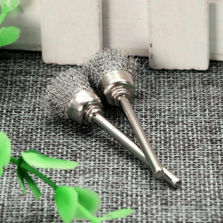 40x Brass Steel Wheel Pen Cup Wire Brush Set Rust Removal Polishing Rotary Tool