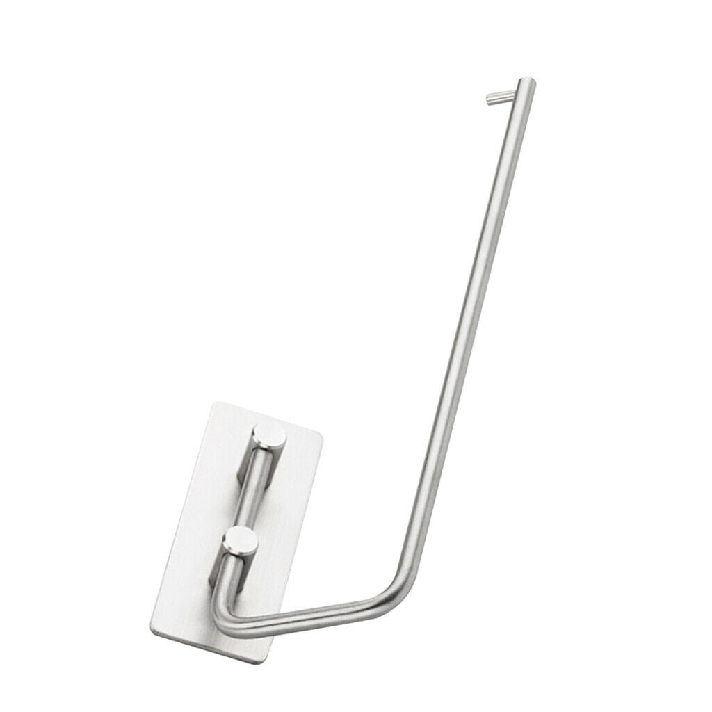 Toilet Tissue Paper Roll Holder Self-adhesive Wall-Mounted Stainless Steel