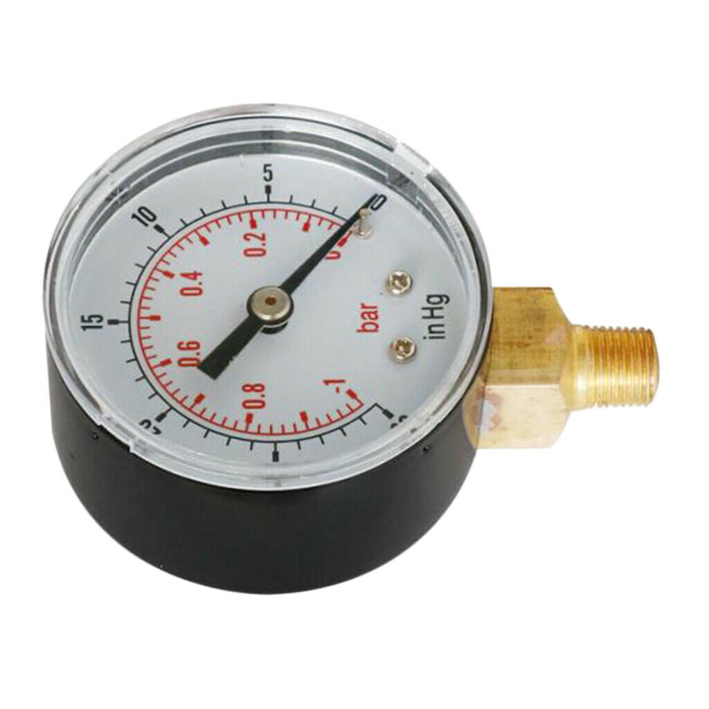 1 Pc TS-Y50 Series Radial Pressure Gauge for Oil Air Water -1-0bar -30-0inhg
