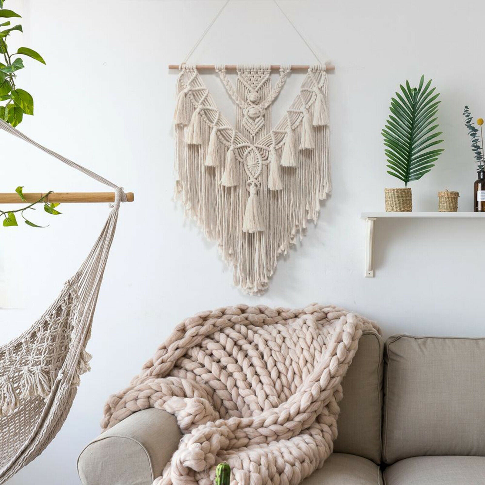 Chic Woven Macrame Boho Tapestry Gift Nursery Wall Hanging Room Decor Art
