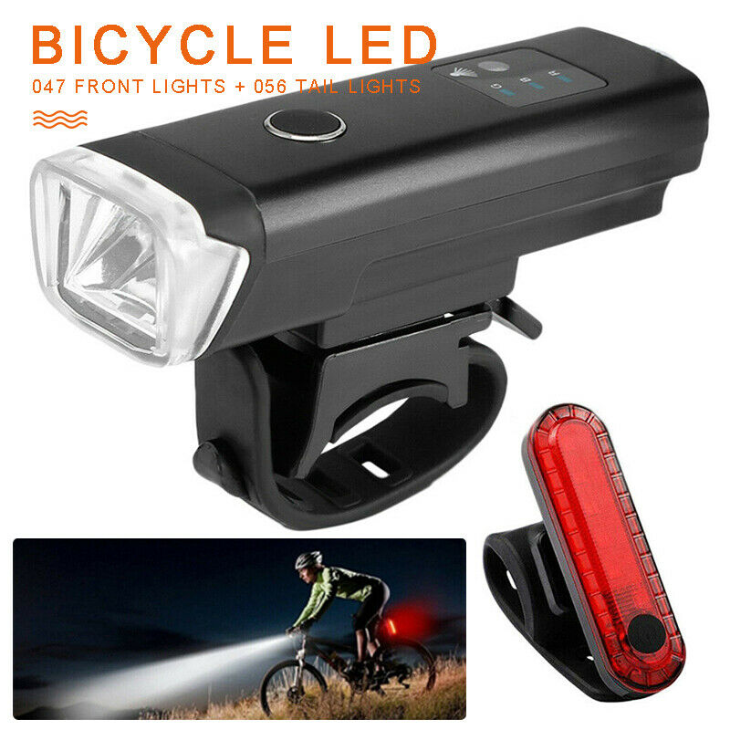 Bicycle Safety Light USB Rechargeable LED Bike Front Rear Light Set For Cycling