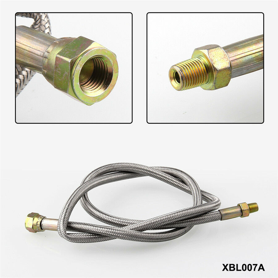 Oil Feed Line Adapter Kit For T3 Turbo Turbocharger Stainless steel Braided Tube