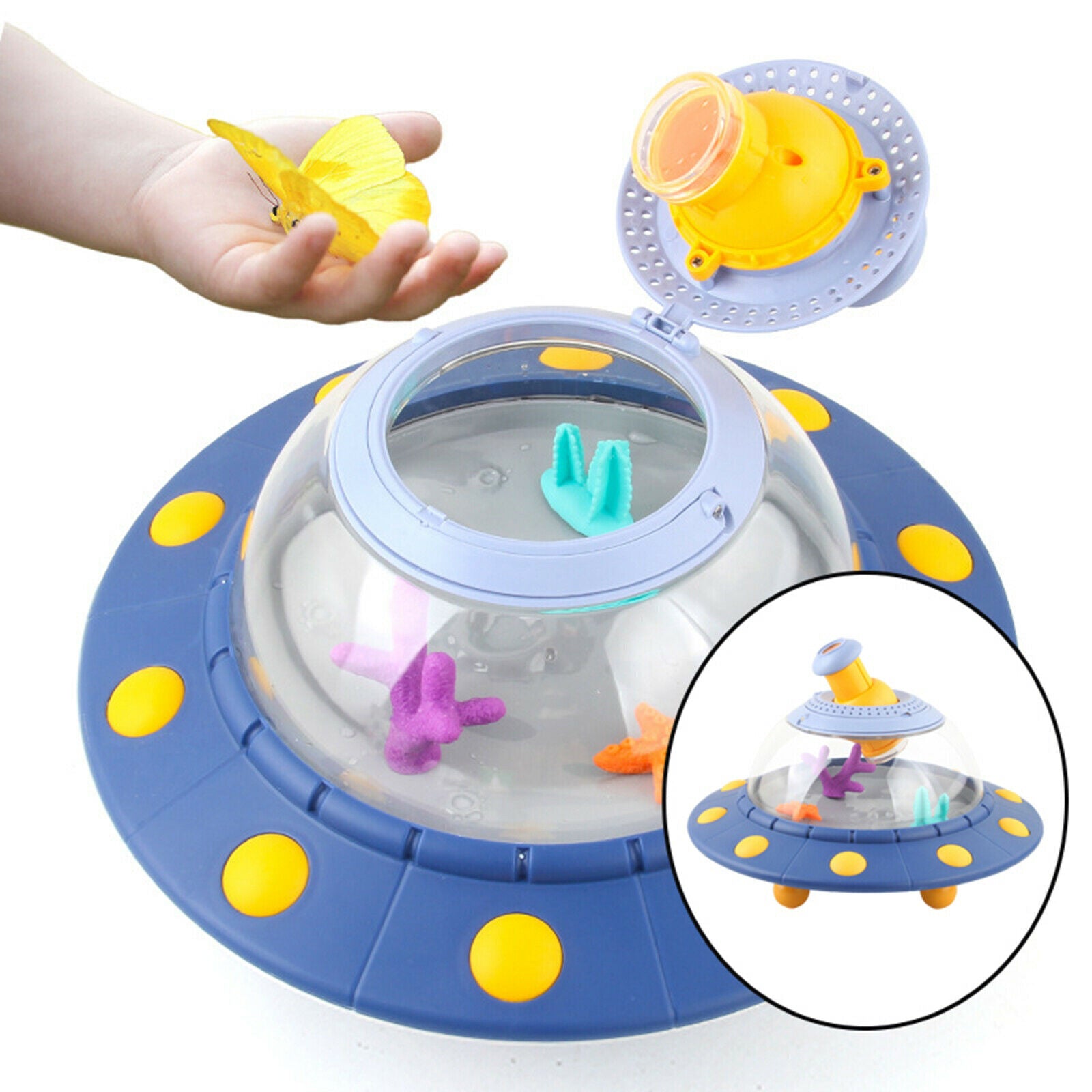 Critter Catcher Bug Viewer Barrel Case Insect Bucket 360 Rotate Magnifier