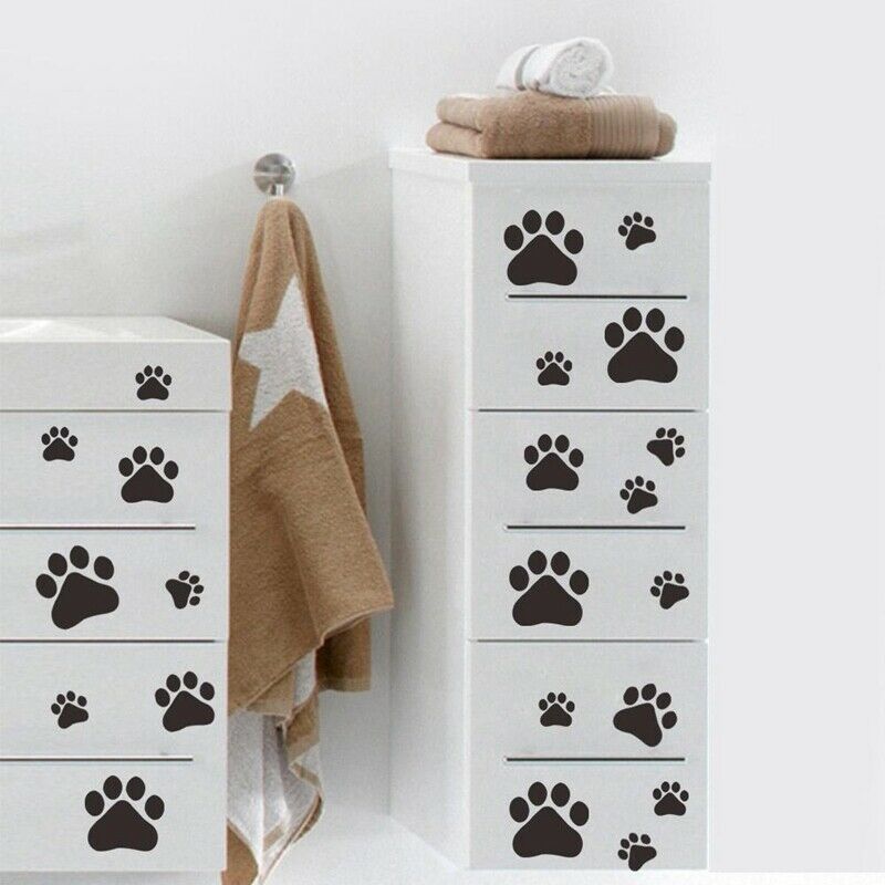 Home Bedroom Wall Stickers Mobile  Dog Paw Waterproof U1E2E2